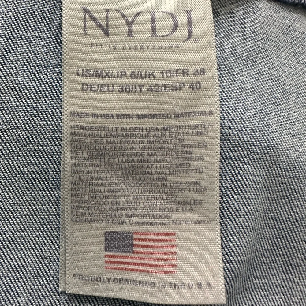 NYDJ Wrap Tie Skirt Lighy Acid SZ 6 Lift X Tuck Technology Classic Casual NWT